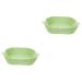 Zerodeko 2pcs Air Fryer Pan Air Fryers Reusable Air Fryer Bowl Silicone Air Fryer Liner Cooking Pot Non Stick Greenx2pcs 24X19.5X5CMx2pcs