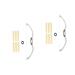 Hemoton 2pcs Bow Eyebrow Ruler Eyebrow Level Tool Eyebrow Level Ruler Eyebrow Stencil Ruler Draw a Line Set