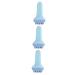 Lurrose 3st massage roller rear roller board head roll made of metal ice face roll Massage device for hair growth punch massage tab for the body leg roller grain sports steel ball 14.5x7.5cmx3pcs bluex3stk