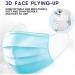 100-Pack Blue Disposable Face Masks - 3-Ply, Effective Filtration, Single-Use Bulk Pack with Elastic Earloops for Home, Office, School, Outdoors - Buy Online on GoSupps.com