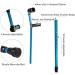 Ergonomic Forearm Crutches Height Adjustable Aluminum Crutches Blue Elbow Crutches Folding Walking Sticks Lucky Star - Buy Online on GoSupps.com