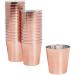 Just Artifacts 1oz Plastic Shot Glasses (120 pcs, Rose Gold) Rose Gold Solid 120 Count (Pack of 1)