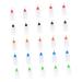 LALAFINA 30ml Precision Tip Applicator Bottles Squeezable Bottles for Glue and Pigments Storage Containers Paint Nozzles Easy Color Distinction and Leakproof