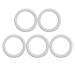 5pcs Rubber Circle Pacifier Clip Silicone Baby Pacifier Holder Clip Adapter Baby Teether Pacifier Holder Toddler White