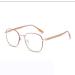 Qinzhenz oversized reading glasses anti-blue light and fatigue relieves computer reader classic flat light mirror glasses (color: pink size: +100) +100 pink
