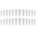 AJTUTUS Long Clear Tips Tips Guiding Line Tips Full Cover Tips with Positioning Line for