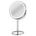 SRMAN 1Set 10X LED Mirror Rechargeable Make Up Mirror Magnification Cosmetic Mirror 2 Side Brightness with 3 Colors A Chrome