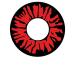 Matlens - Crazy fun motif cosplay colored contact lenses red red devil demon an -a78 2 lentils 1 contact lens container 1 care product 50ml