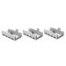 Beavorty 3 Pcs 4-port Usb30-hub Plus Power Supply Connector Charger Port Clip Silverx3pcs 8.9x4.6cmx3pcs