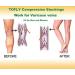 TOFLY Medical Compression Stockings XL - 20-30 mmHg Knee High Compression Socks, Open-Toe Design - Black - Buy Online on GoSupps.com
