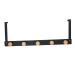 PRETYZOOM Rear Hanging for Hook Over Home Multi-Functional The Towel Punch- Punch Door Clothing Rack 50X8cm Black
