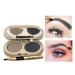 Eyebrow Powder Palette - Waterproof Non-Smudge Eye Brow Makeup Kit (Light Brown & Dark Brown) - Professional Cosmetics - Buy Online on GoSupps.com