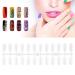 Nail Color Card Polish Oval Gel Color Display DIY Practice Nail Art False Tips Graphic Palette 240 Nailtips (White)