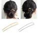 Aeyistry Metal U Shaped Hair Pin Set - Gold & Silver Hair Comb Updo Chignon Accessories for Women & Girls - Buy Online on GoSupps.com