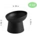 Small Ceramic Raised Cat Bowls - Tilted & Elevated for Stress-Free Feeding - Backflow Prevention - Dishwasher & Microwave Safe - Lead & Cadmium Free - Black - Buy Online on GoSupps.com