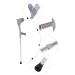 Forearm Crutch Elbow Crutches Ultralight Aluminum Assistant Height Adjustable Cm with Comfortable Grip Silver2Pcs Innovate - Buy Online on GoSupps.com