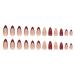FULDGAENR Red Glitter French Tip Medium Almond Press on Nails - 24PCS Full Cover Acrylic Nails for Women and Girls - Buy Online on GoSupps.com