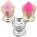 Milopon 2pcs Makeup Puff Stand Sponges Storage Rack - Stainless Steel Beauty Blender Holder in Red Gold - Buy Online on GoSupps.com