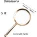 Magnifying Glass 5X Magnifier with Metal Handle High Clarity Loupe for Reading Books Inspection Magnifier Handheld Magnifying Glass Magnifier - Buy Online on GoSupps.com