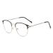 Forki's reading glasses unisex square polygon glasses for men and women metal frames glasses monochrome glasses short-sighted glasses -1.0-2.2 B -2.0