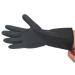 Long Rubber Household Gloves | Reusable Cleaning & Washing Gloves | Black L for Garden Car Wash & Work - Buy Online on GoSupps.com