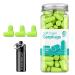 Wowteech sleeping earplugs 38 dB Highly Snr 60 pairs improved super soft foam stoppels unit size soft earplugs for sleeping snoring learning traveling concerts loud noises grass green