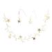 JWICOS Star Girl Headband Earrings Set - Gold Princess Wedding Hair Accessories for Women - Handmade Bridal Barrette with Dainty Bead Star Drop Design - Buy Online on GoSupps.com