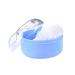 Portable Baby Puff Box Soft Face Body Cosmetic Puff Box Round Baby Sponge Container Blue The baby on the body of the box/80