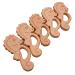 Wendysun 5pcs Lovely Cartoon Wood Teether Pure Natural Animal Hippocampus Shape Baby Teething Nursing Beech Teether Baby DIY Pendant Toy (5pcs)