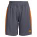 adidas Boys' Aeroready Elastic Waistband Classic 3s Short Small Blue Oxide With Screaming Orange