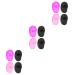 GLEAVI 12 Pcs Hair Dye Earmuffs Black Ear Cuff Silica Gel Baking Oil Shawl 7.5x5cmx3pcs Assorted Colorx3pcs