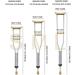 1 Pair (2 Units) of Ergonomic Underarm Crutches Youth/Adult/Tall Adult Lightweight Aluminum Crutches with Comfy Handle Non-Slip Medical Crutches for Heavy Duty (Size : Tall Adult(175-195cm)) Youth(154-175cm) - Buy Online on GoSupps.com