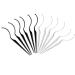 12Pcs False Eyelash Display Stick lash applicator Eyelash Holder Lash Display Stick Planting Graft Eyelash Applicator Effect Exhibition Auxiliary False Eyelash Holder for Eyelash Extensions(Black & Transparent)