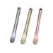 3 Pieces Zinc Alloy Makeup Spatula Eye Cream Spoon Beauty Scoop Mini Spoon Makeup Beauty Spoons Mini Cosmetic Skincare Spatula for Cream Lotions Cylindrical Handle Type Golden Silver Rose-Gold