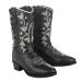 TuffRider Children's Black Floral Western Boot 3 Black