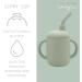 LoveyLu Silicone Sippy Cup - Toddler Cup with Straw & Handles | 100% Safe Food Grade Silicone | Microwave, Dishwasher, Freezer Safe (Sage) - Buy Online on GoSupps.com