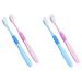 Healvian 4 pieces toothbrush household small brush head lovers pp