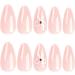 SINLOV Arch False Nails Almond Medium Long Pink False Nail French Shiny Full Cover Nails Press On False Nails for Women Girls - Buy Online on GoSupps.com