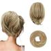 BARSDAR HAARDIAD HAIR Extensions Hair-Knoten-Horchwanz-extension straight synthetic hair part short ponytail rolls hair accessories simply scrunchie for women 16H613 20cm 16H613# light ash brown & bleaching blonde