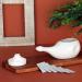 Ancient Impex Ceramic Neti Pot for Nasal Cleansing Without Handle + 5 Sachets Neti Salt - White Color Holds 300.00 Ml(10.14 Fl Oz) Capacity - Buy Online on GoSupps.com