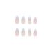 Justotry 24 Pieces Almond Short Press On Nails - Blue & White Flower Acrylic Fingernails for Women | Stylish Artificial Nail Art - Buy Online on GoSupps.com