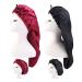 Women Long Satin Hair Bonnet Elastic Girls Silky Cap for Sleeping Extra Large Satin Sleep Cap for Long Curly Hair Protection (Long-2)