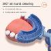 Kids U-Shaped Toothbrush | Soft Silicone Brush | 3 Sided Teeth Cleaning | Removable Manual Toothbrush for Child/Sensitive Teeth | Little Lion Blue (Age 2-7) - Buy Online on GoSupps.com