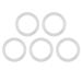 20 pieces O-rings baby pacifier clips safe durable pacifier chain adapter holder made of food-safe silicone for baby pacifiers 2.5 cm (transparent)