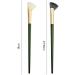 Half fan eye shadow brush bevel contour makeup brush fan shadow nose bridge decoration high halo dye brush professional fluorescent pen powder blusher makeup tool 2pcs - Buy Online on GoSupps.com