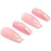 Coffin False Nails Long Fake Nails French Flowers Press on Nails Ballerina Acrylic Stick on Nails 24pcs for Women and Girls (Color : PINK Size : F) - Buy Online on GoSupps.com