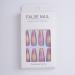 Xerling 24Pcs Colorful Rainbow Fake Nails - Long Coffin Press-on False Nails for Women & Girls Full Cover with Designs (Pattern C) - Shop Internationally - Buy Online on GoSupps.com