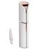Alfaview Facial Hair Remover for Women Portable Painless Epilator Removal with Built-in LED Light Women Bikini Area Peach Fuzz Chin Upper Lip & Arms (Battery Powered) White White-Battery Powered