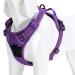 Winhyepet truelove dog harness no-pull reflective adjustable pet dishes with 2 linen clips simple control handle for small medium-sized and large dogs TLH5651 S purple