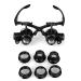 10X15X 20X 25X 4 Group Lens Double Glasses Head-Mounted LED Magnifier Combination Packages Good Times
